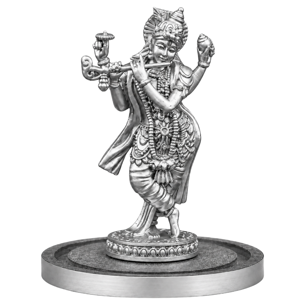ANOKA Murlidhar Krishna Silver idol
