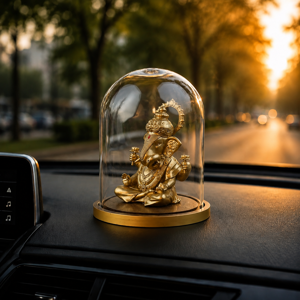 ANOKA Shakti Ganapati car dashboard placement