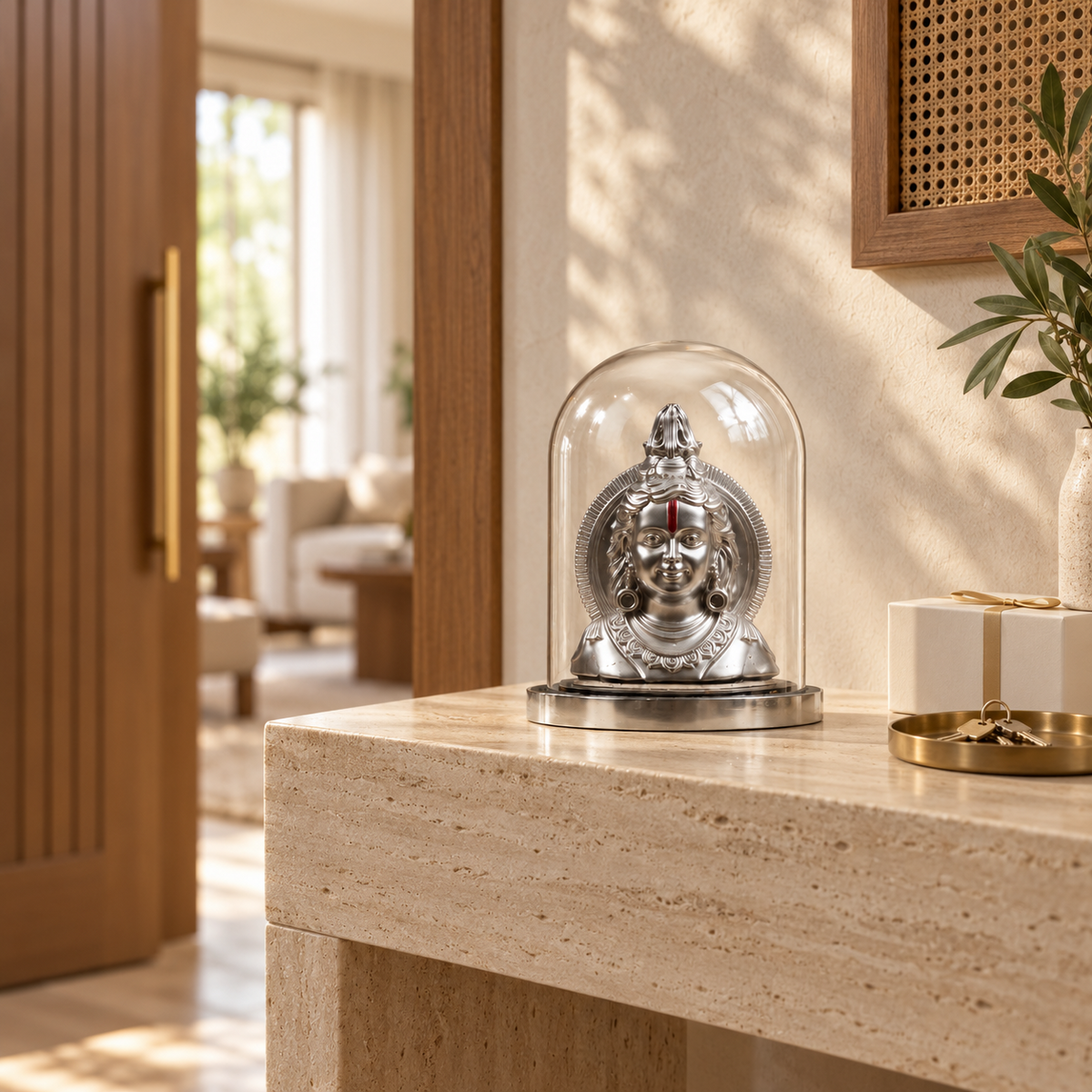 Shreevadan Ram idol by ANOKA styled as a housewarming gift in a modern Indian home